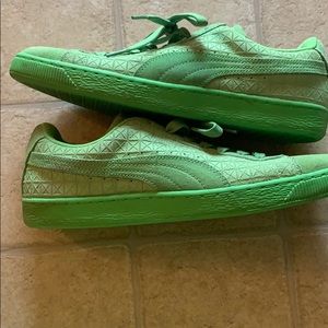 Men’s Green Puma Suede